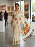 Digital Printed Kerala Tissue Cotton Saree