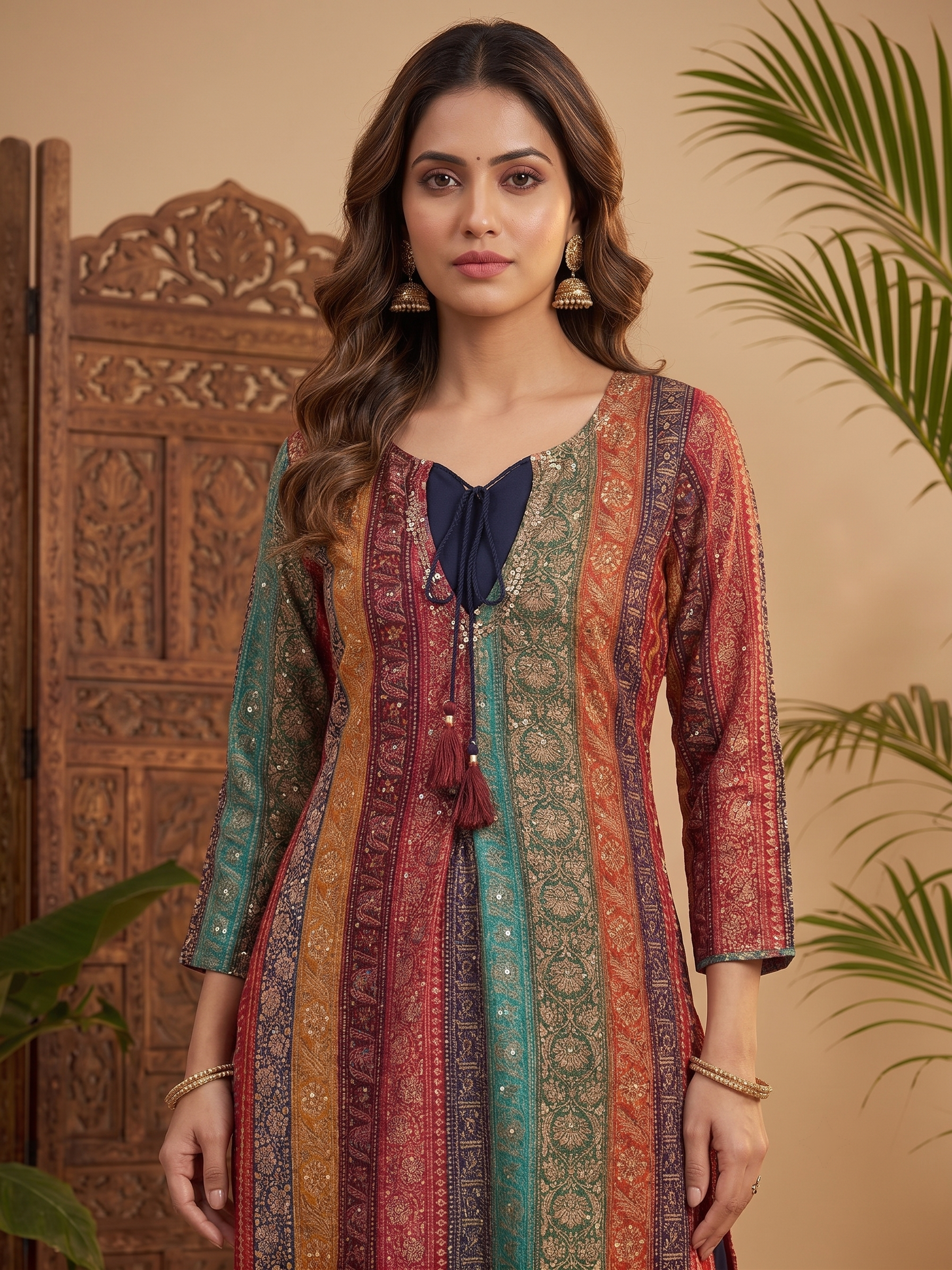 Multi Printed Kurti with palazzo Set