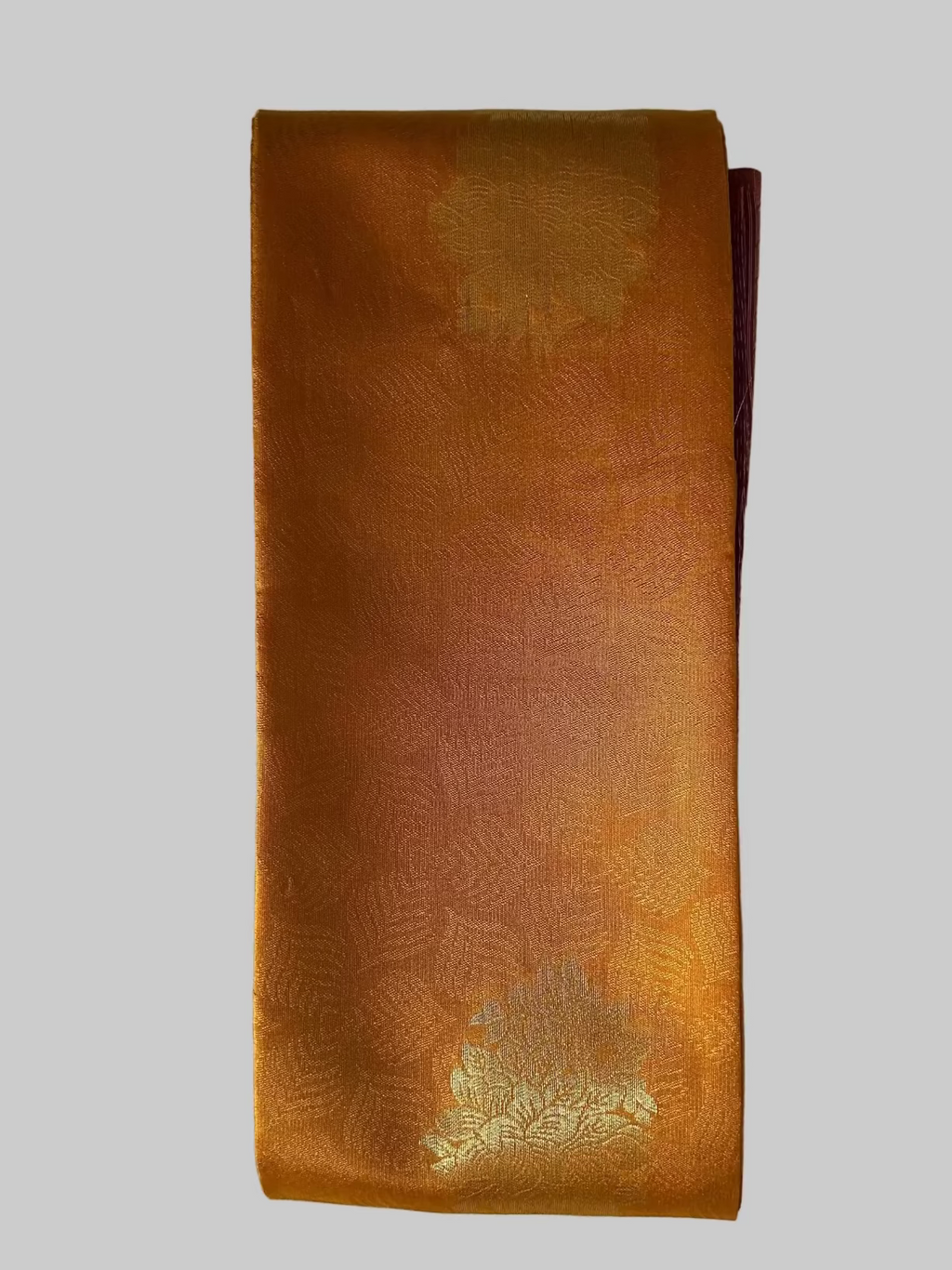 Golden Yellow Pink with golden zari Buta and Pallu Soft Silk Saree